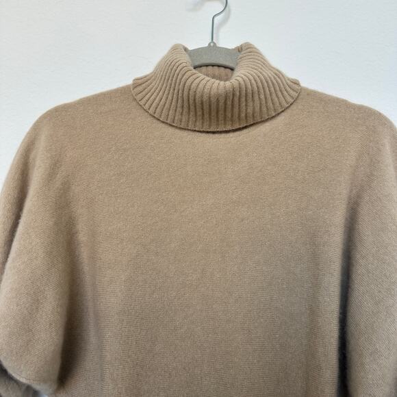 J. Crew 100% Cashmere Turtleneck Sweater in Tan Size Large - Picture 2 of 8